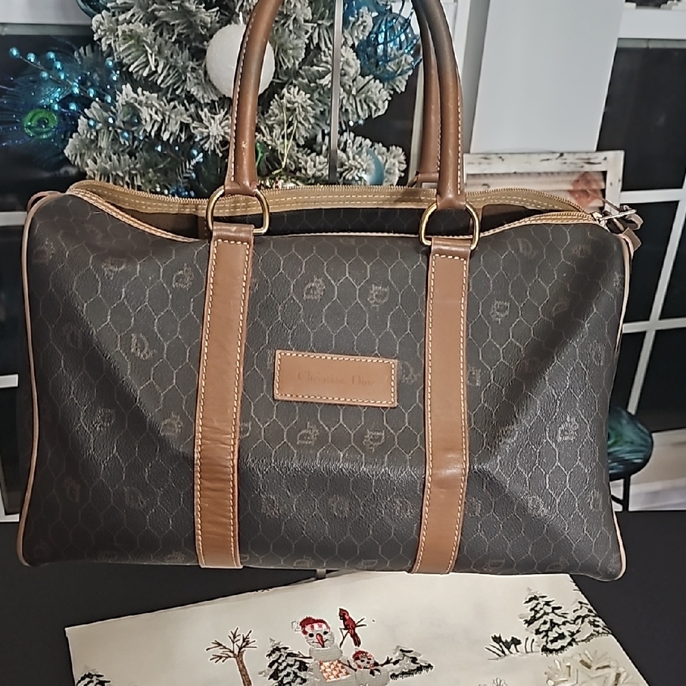 Christian  Dior honeycomb  Boston Bag